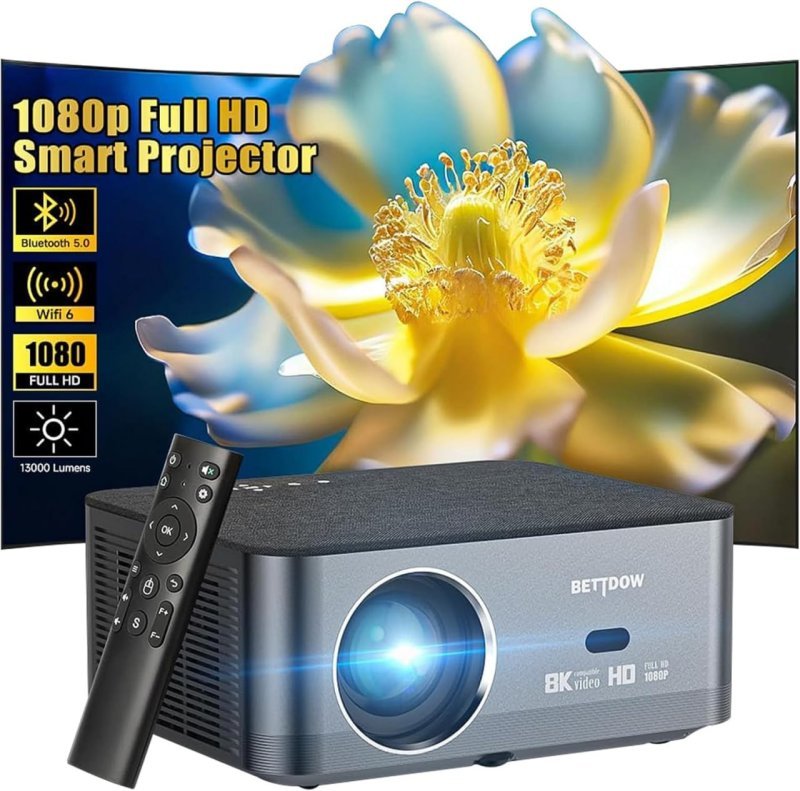 Bettdow Projetor 4k 8k 15000 Lumens Hd 1080p