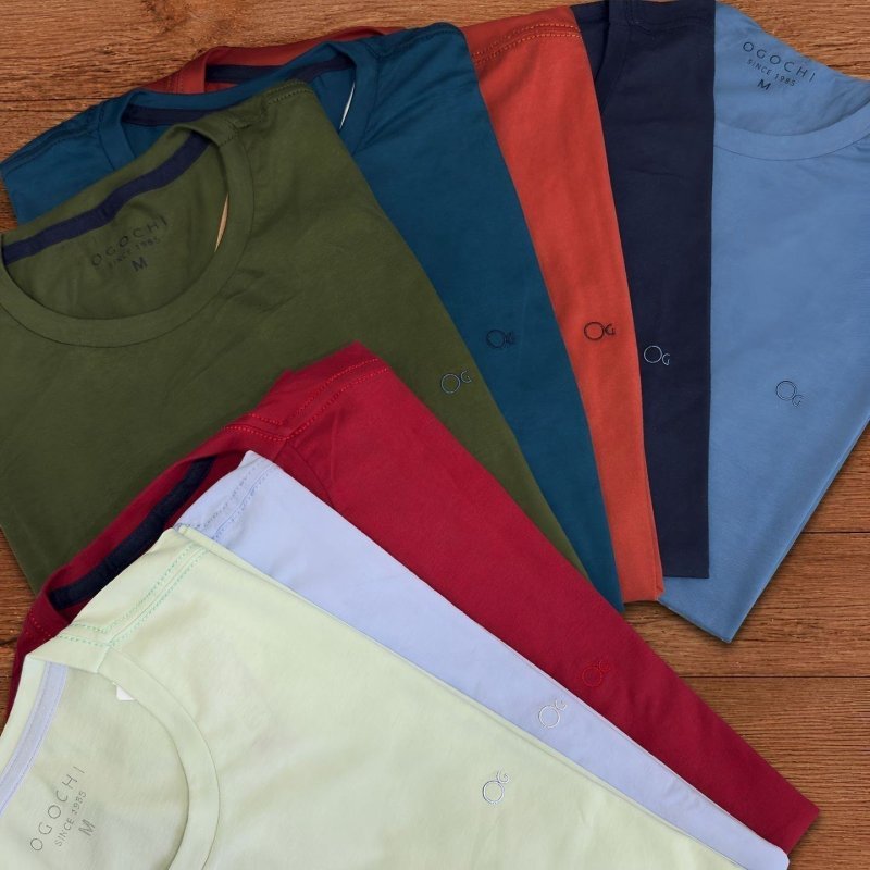 Camiseta Básica Ogochi Masculina Lisa Tecido Premium Oficial