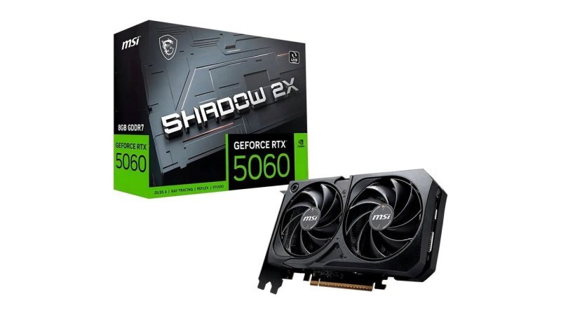 MSI GeForce RTX 5060 Shadow 2X OC 8GB GDDR7 128-bit