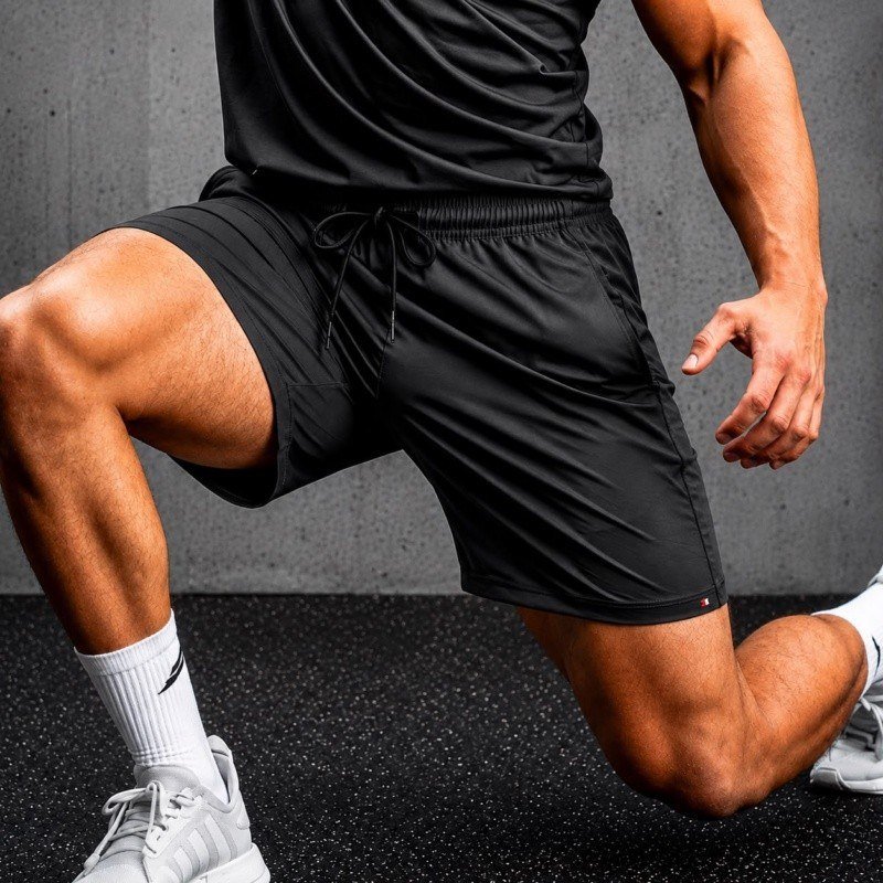 Kit 2 Shorts Bermuda Tactel Elástico Sandrini Academia Sport