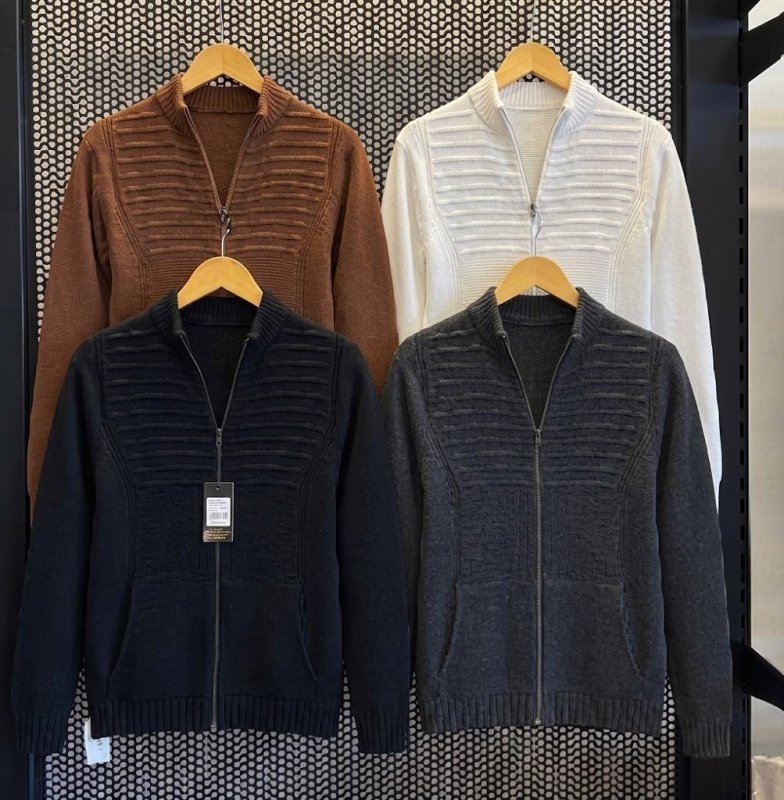Jaqueta Masculina Blusa De Frio Malha Grossa Ziper E Bolso