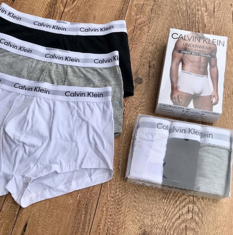 Kit 2 Cuecas Boxer Masculinas Elástico Calvin Klein Preto G