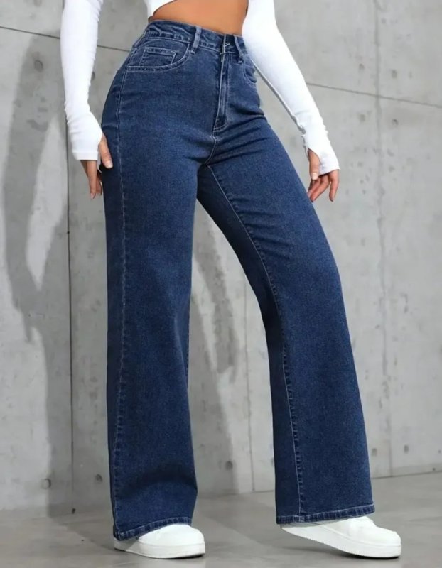Calça Jeans Wide Leg Feminina