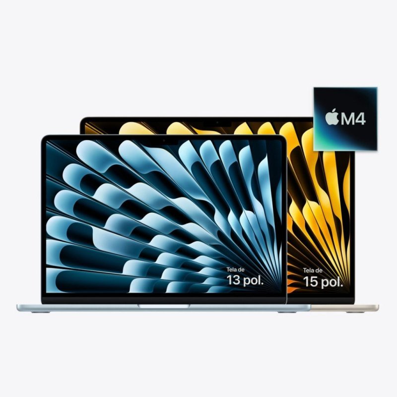 Apple Macbook Air Chip M4 16GB RAM 256GB SSD Tela 13 e 15 Polegadas Novo Lacrado