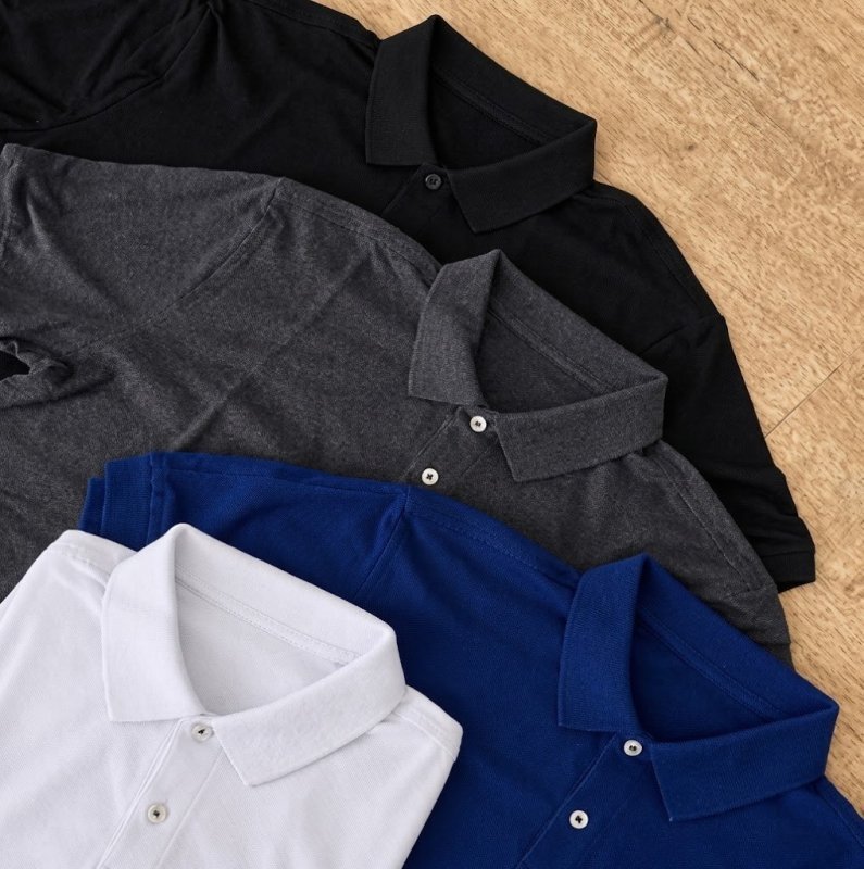 Kit 2 Camisa Gola Polo Masculina Básica Piquet Camiseta