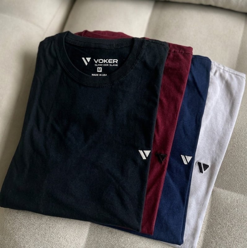 Camiseta Masculina Camisas Slim Voker 100% Algodão Atacado
