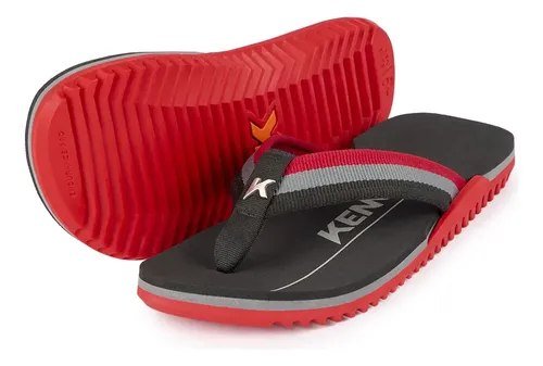 Sandália Kenner Unissex Nk6 Pro Vermelho/cinza/preto Liso 41