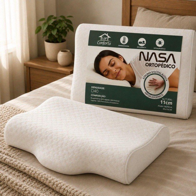 Travesseiro Ergonômico Cervical 53x11cm