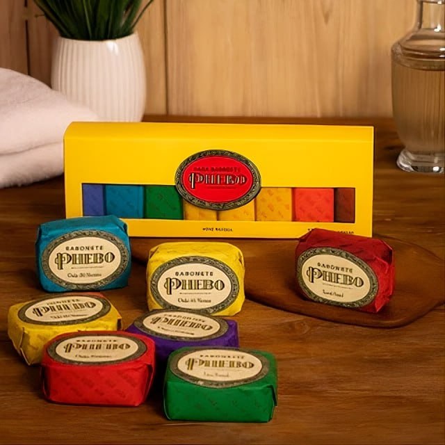 Kit 08 un. Sabonete PHEBO Amarelo 90g