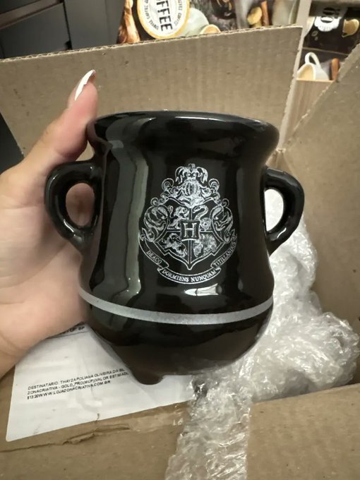Caneca Porcelana Zonacriativa Hogwarts 3D Harry Potter 350ml + Frete Grátis