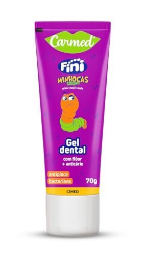 Carmed Fini Minhocas Gel Dental com Flúor Sabor Maçã Verde 70g