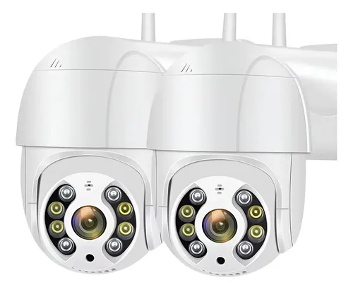 Kit 2 Câmeras de Segurança iCSee A8 PTZ Wi-Fi com Visão Noturna para Exterior e Interior G.Eye