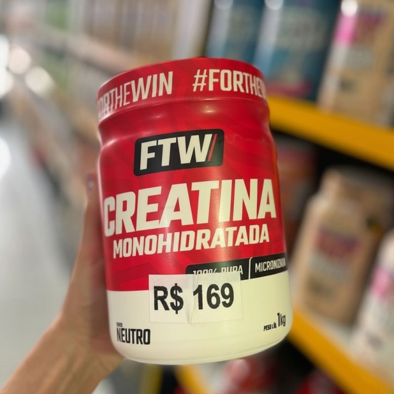 Creatina Monohidratada 100% Pura Pote 1kg - FTW