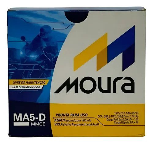 Bateria 5ah Cg 125ks Cg 150 Titan 150 Ks Biz 125ks Mour Moto Direito