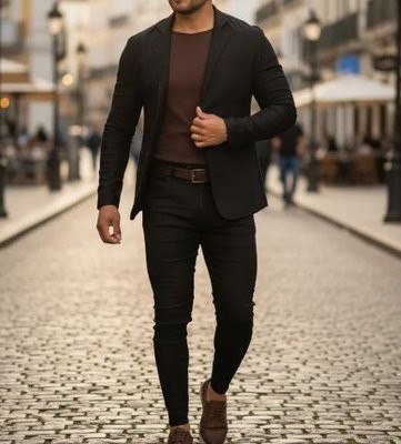 Conjunto Masculino Slim Blazer Calça Corte Italiano
