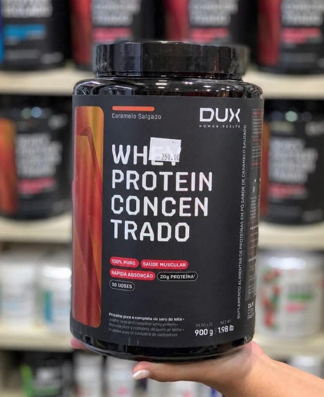 DUX HUMAN HEALTH Whey Protein Concentrado Pote 900g - Sem Sabor