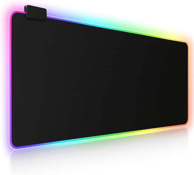Mouse Pad Gamer Para Jogos com RGB LED Com 14 Modos de Iluminação 80x30cm