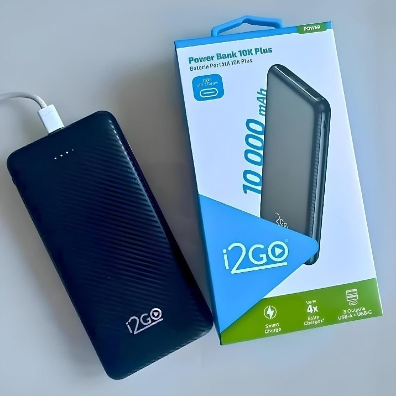 Carregador Portátil Power Bank I2go 10000mah Cor Preto