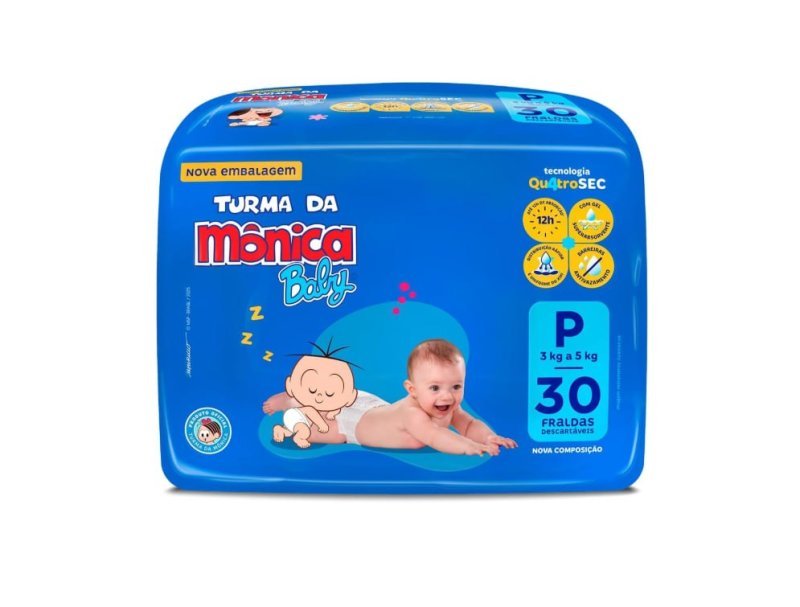 Pack 30 un. Fralda Baby Jumbo P