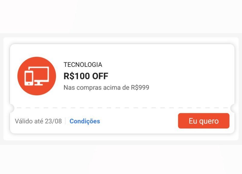 CUPOM DE R$100 OFF EM TECNOLOGIA NA SHOPEE
