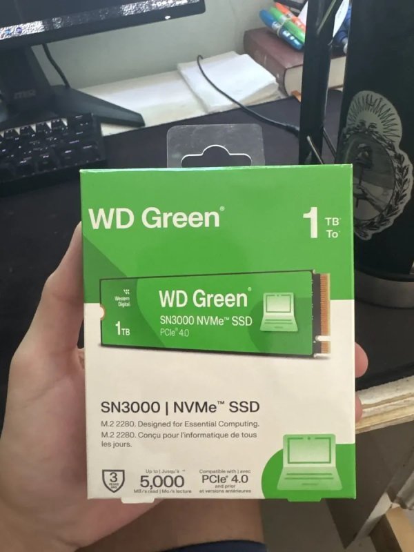 SSD 1TB M.2 NVME PCIE 4.0 Western Digital Sn3000