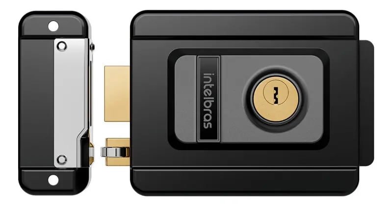 Fechadura Elétrica Intelbras FX1500 – Acabamento Alumínio Preto