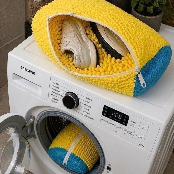 Kit com 2 Saco Para Lavar Sapatos Na Máquina De Lavar
