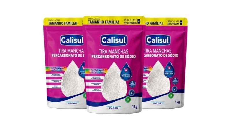 Kit 3 un. Percarbonato De Sódio Limpador Clareador Tira Manchas 1kg