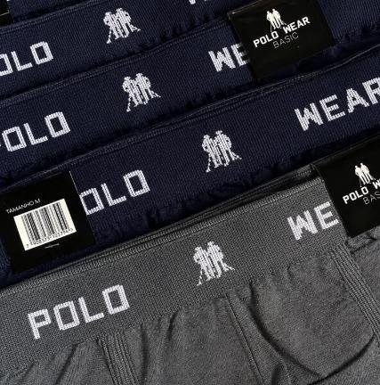 Kit 10 Cuecas Boxer Lisa Polo Wear Sortido