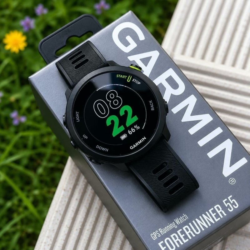 Relógio Garmin Forerunner 55 Monitor Cardíaco Gps Em Inglês Preto