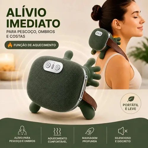 Massageador Maozinha Pescoço Elétrico Com Aquecimento
