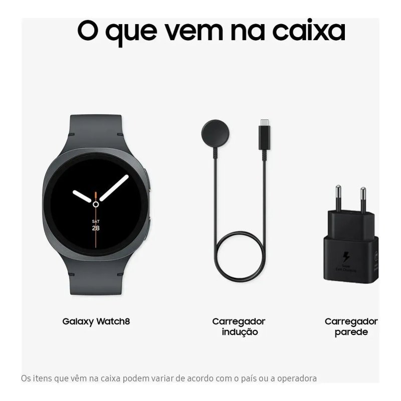 Smartwatch Samsung Galaxy Watch8 LTE de 40mm Grafite com Frete Grátis
