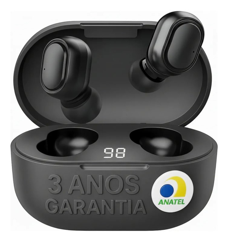 Fone de Ouvido Sem Fio Compatível Xiaomi Samsung Motorola