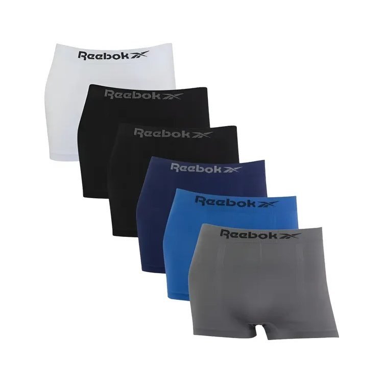 Kit 6 Cuecas Boxer Classic Reebok Microfibra Luxo Original