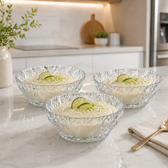 Jogo com 6 Bowls de Vidro para Sobremesas