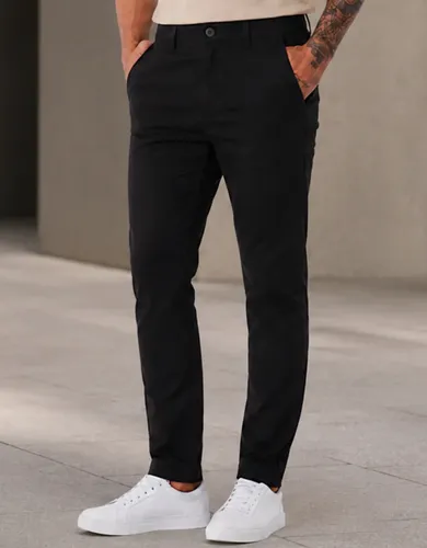 Calça Sarja Masculina Social Slim Elastano Bolso Embutido