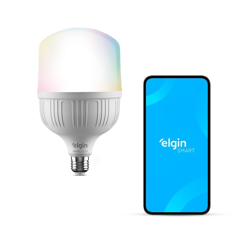 Lâmpada Inteligente Alta Potência 20W Elgin Color RGB Wifi Compatível com Alexa e Google Home
