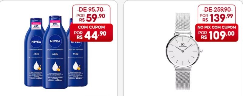Kit Nivea Loção Hidratante e Relógio Feminino Saint Germain