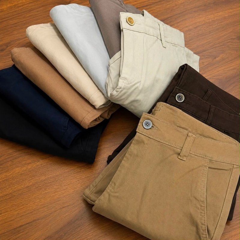 Calça Sarja Masculina Social Slim Elastano Bolso Embutido Sarja