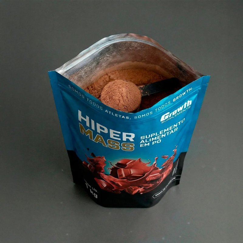 Hiper Mass 1kg Growth Supplements - Sabor Chocolate