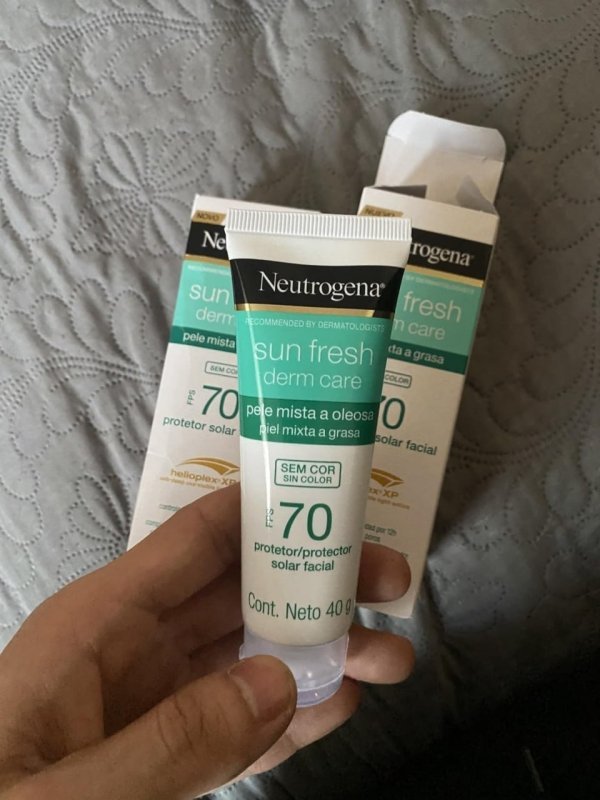 Protetor Solar Facial Para Pele Oleosa Derm Care, FPS 70, Sem Cor, Kit com 2 Unidades de 40g + Frete Grátis