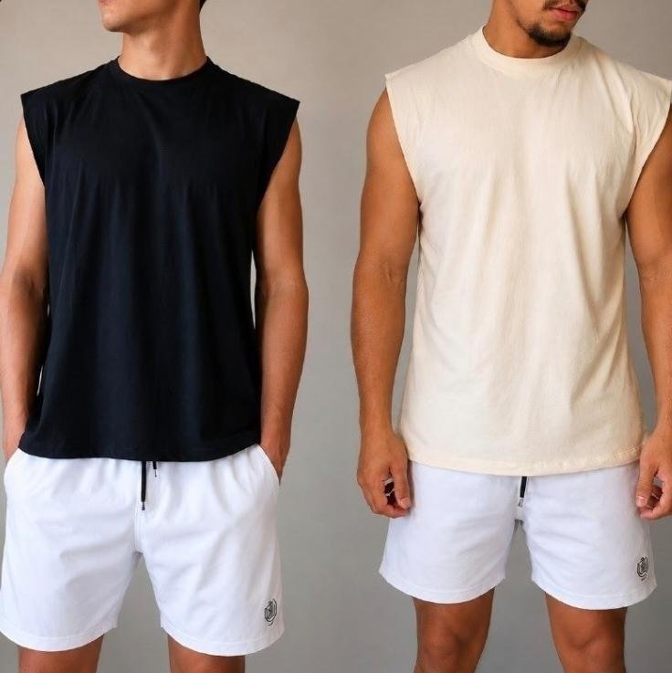 Kit 3 Regata Oversized Machão Streetwear Lisa Casual Básicas