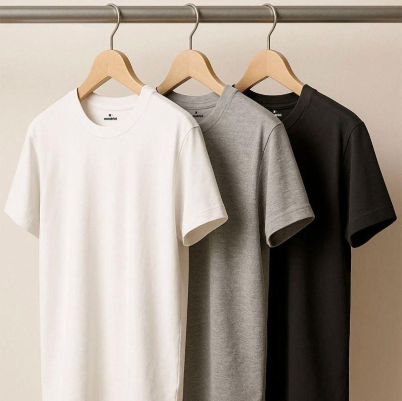 Kit 3 Camisetas Algodão Dia Dia Sandrini Básica Conforto + Frete Grátis