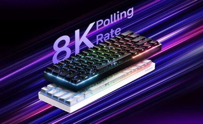 Teclado Magnético Akko Fun60 Pro HE, RGB, 8000Hz, Gatilho rápido 0.001
