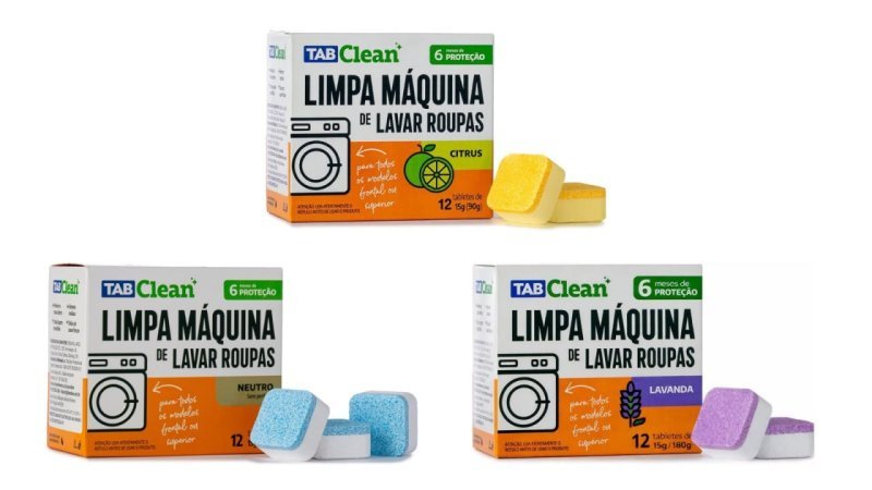 Tab Clean Limpa Máquina de Lavar Roupas
