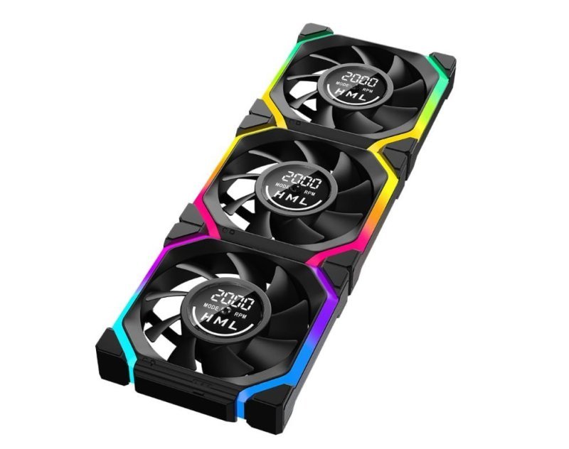 Kit 3 Fans Magnéticas Jungle Leopard Galaxy V2 ARGB 5V Reverse ou Normal 360mm