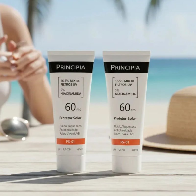 Kit 02 un. Protetor Solar Facial Principia PS-01 60fps