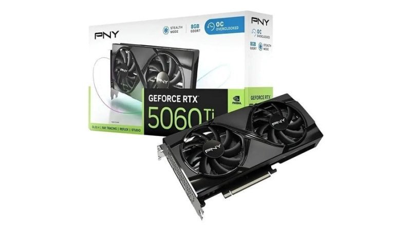 Placa De Video Geforce Nvidia Pny Rtx5060ti 8GB Oc Gddr7
