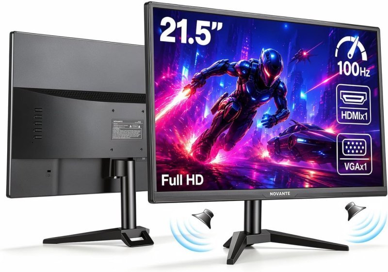 Monitor 21,5 Polegadas, Alto-falantes Integrados, Full HD 1920x1080, 100 Hz