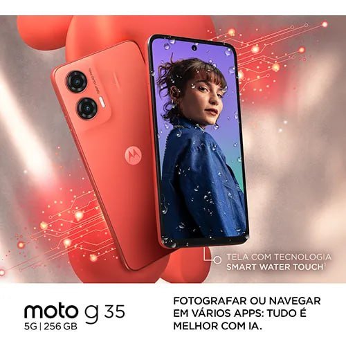 Motorola Moto G35 5G - 256GB 8GB RAM - Câmera 50MP IA - Coral